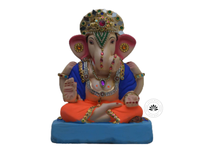 Ganesh Idol – 1 Piece 8 Inch Diamond Work EF45