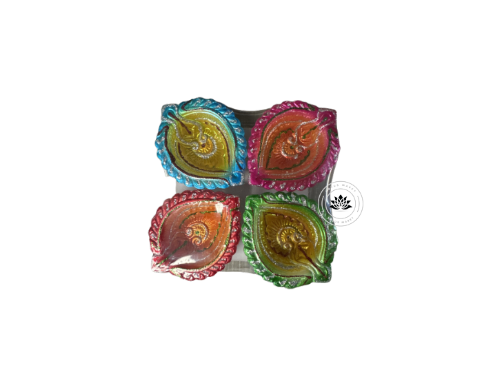 Designed Diya – 4 Pieces