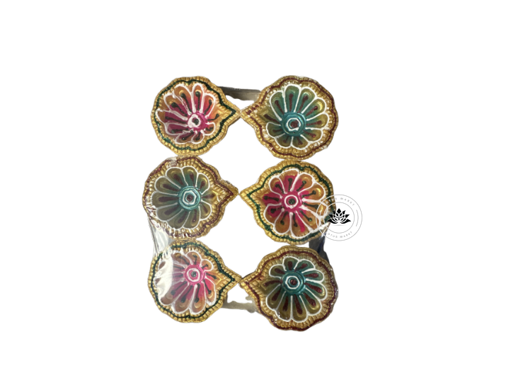 Designed Diya – 6 Pieces