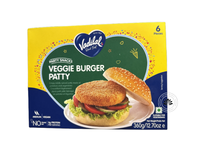 Vadilal – 360 g Frozen Veggie Burger Patty